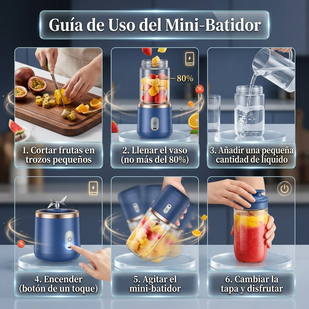 Mini Licuadora Portátil Recargable